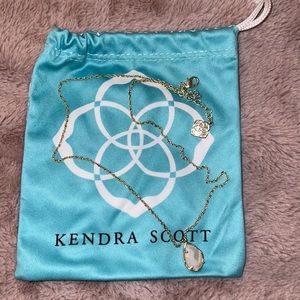 Dainty KENDRA SCOTT necklace featuring pretty pearl stone
